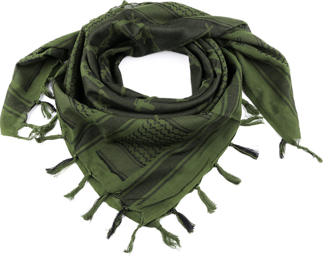Bavlněný šátek 100x110 cm Varianta: 3 zelená černá, Balení: 1 ks