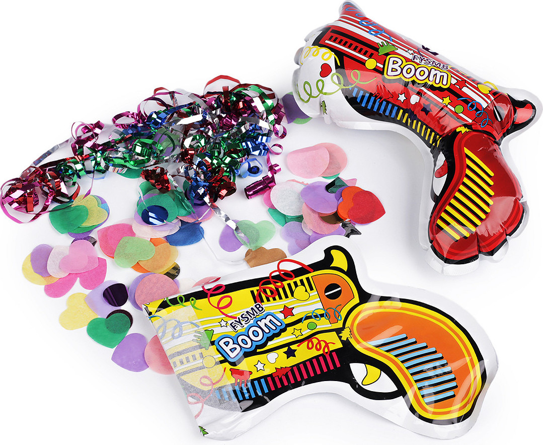 Vystřelovací párty konfety pistole Varianta: multikolor, Balení: 1 ks