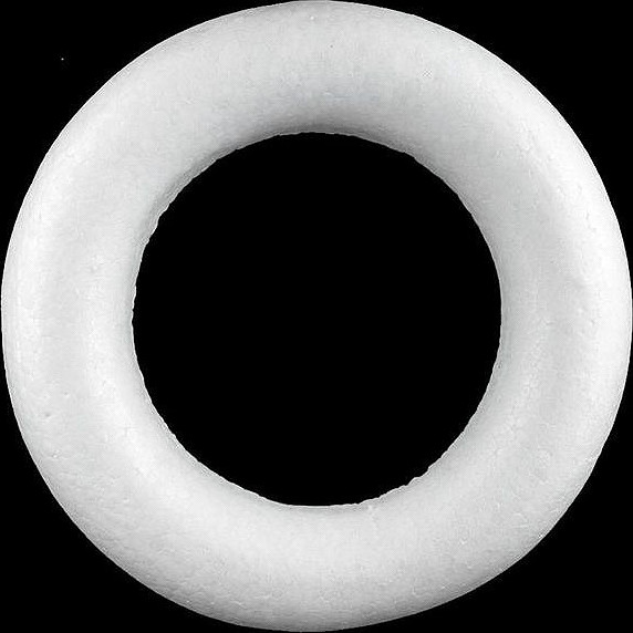 Věnec Ø19 cm polystyren seříznutý Varianta: 1 bílá, Balení: 1 ks