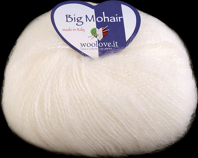 Pletací příze Big Mohair 25 g Varianta: 14 (1) bílá mléčná, Balení: 1 ks