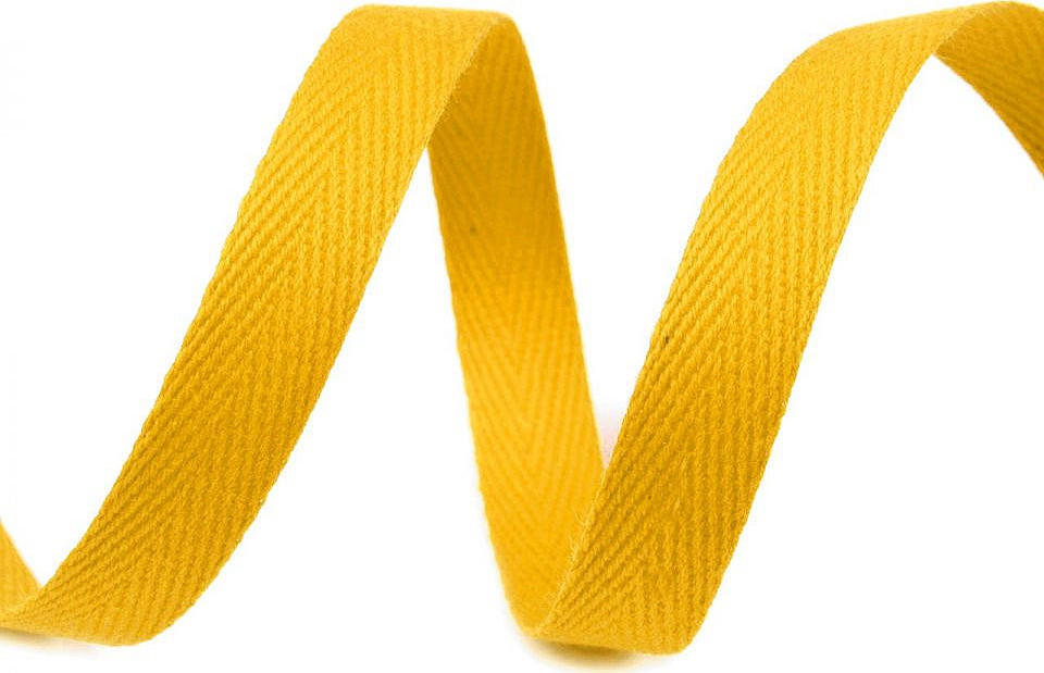 Keprovka - tkaloun šíře 10 mm Varianta: 4202 žlutá máslová, Balení: 50 m
