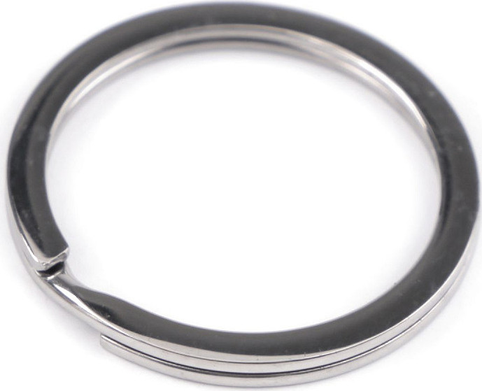 Kroužek na klíče z nerezové oceli Ø28 mm Varianta: platina, Balení: 1 ks