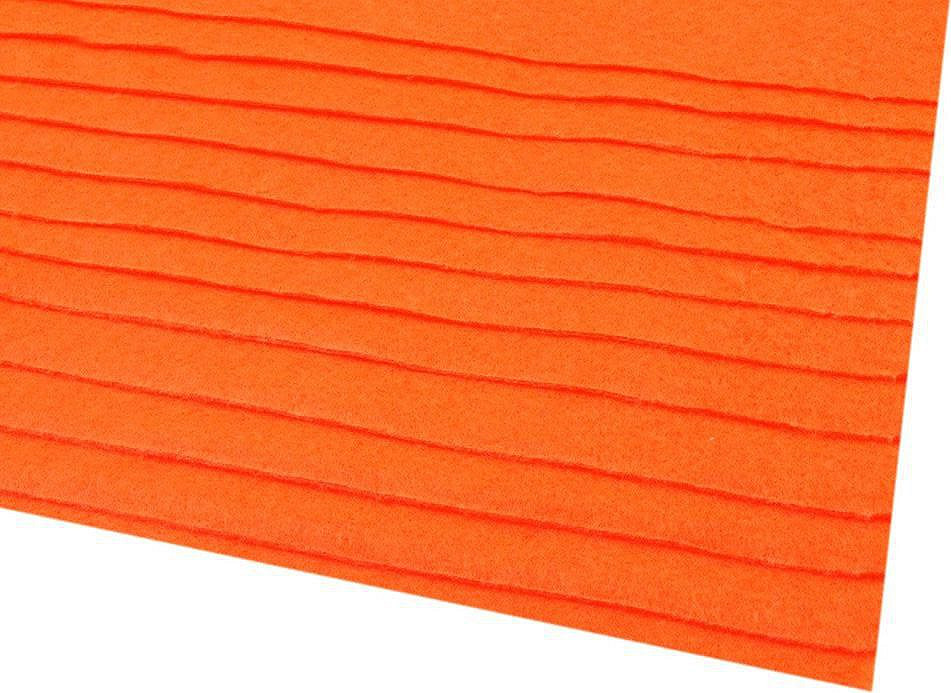 Látková dekorativní plsť / filc 20x30 cm Varianta: 16 (F59) oranžová reflexní, Balení: 12 ks