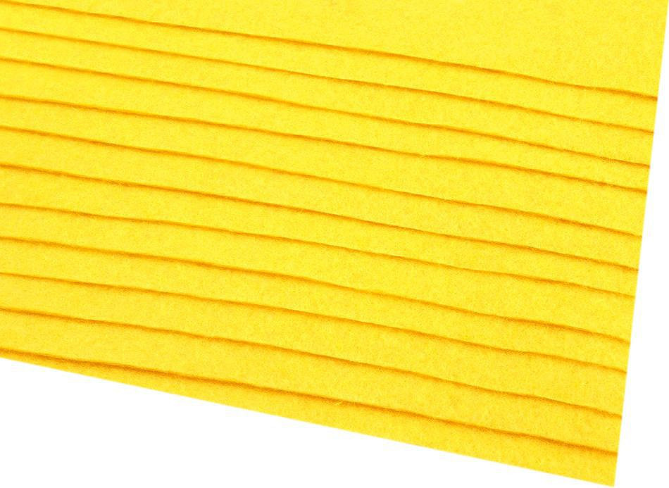 Látková dekorativní plsť / filc 20x30 cm Varianta: 22 (F37) žlutá, Balení: 2 ks