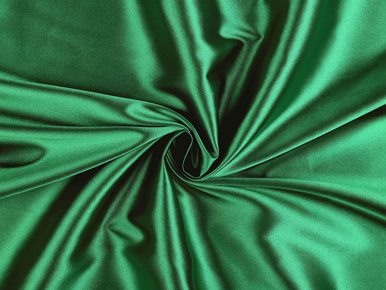 Satén elastický metráž Varianta: 12 (26) zelená smaragdová, Balení: 1 m