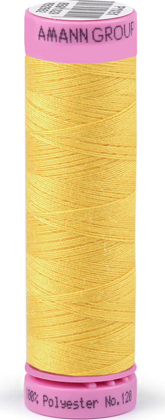 Polyesterové nitě návin 100 m Aspo Amann Varianta: 0115 žlutá kukuřice, Balení: 5 ks