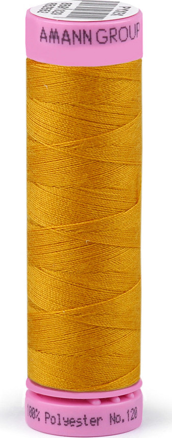 Polyesterové nitě návin 100 m Aspo Amann Varianta: 0118 žlutá, Balení: 5 ks
