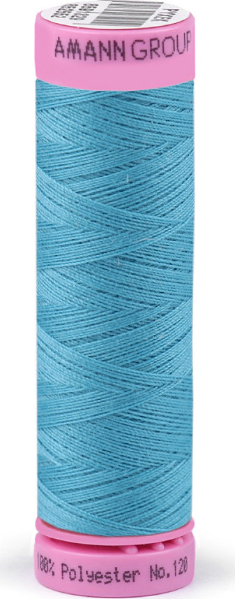 Polyesterové nitě návin 100 m Aspo Amann Varianta: 0998 Ethereal Blue, Balení: 5 ks