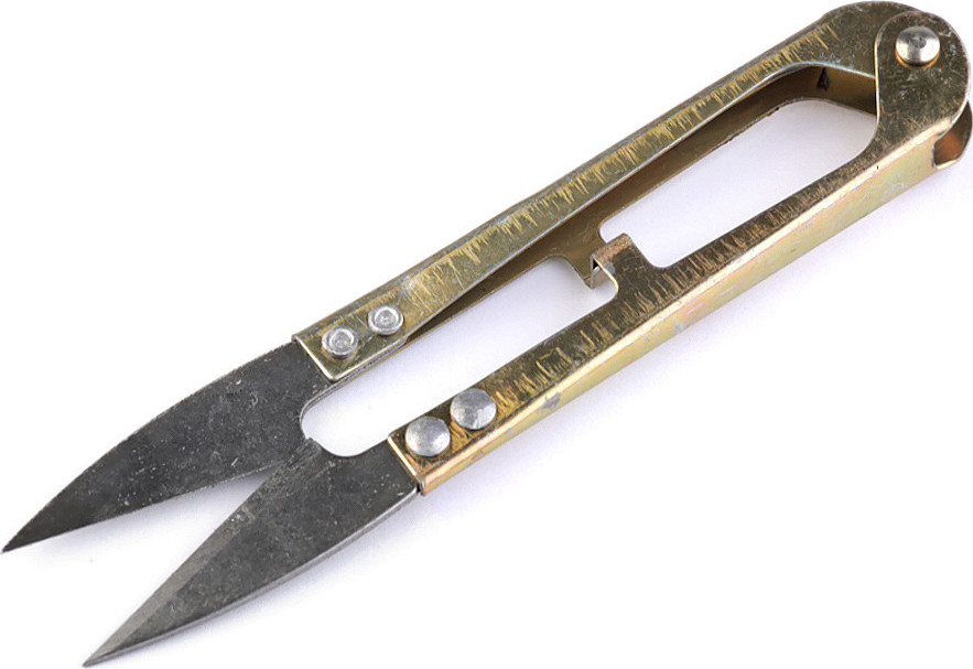 Nůžky cvakačky délka 10 cm celokovové Varianta: zlatá sv., Balení: 12 ks