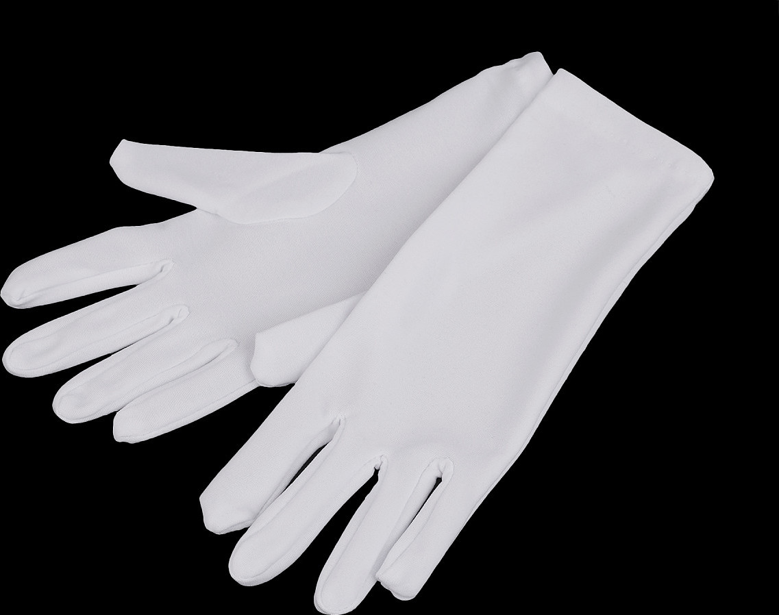 Společenské rukavice dámské Varianta: 4 (22-24cm) bílá, Balení: 1 pár