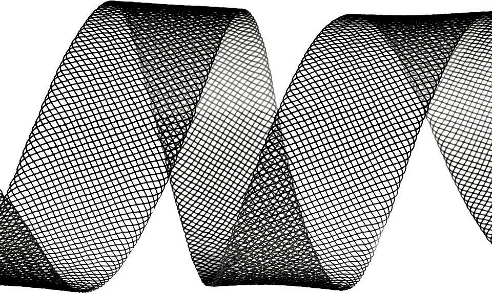 Modistická krinolína na vyztužení šatů a výrobu fascinátorů šíře 1,5 cm Varianta: 6 (CC16) černá, Balení: 20 m