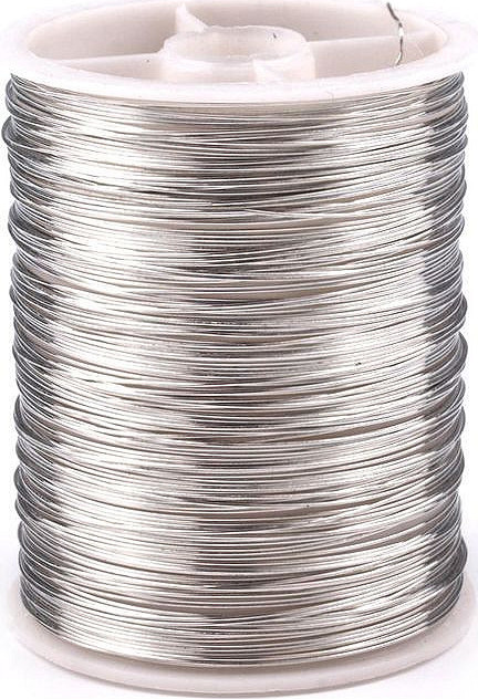 Dekorační drátek měděný Ø0,3 mm, návin 10 m Varianta: 3 stříbrná světlá, Balení: 10 ks