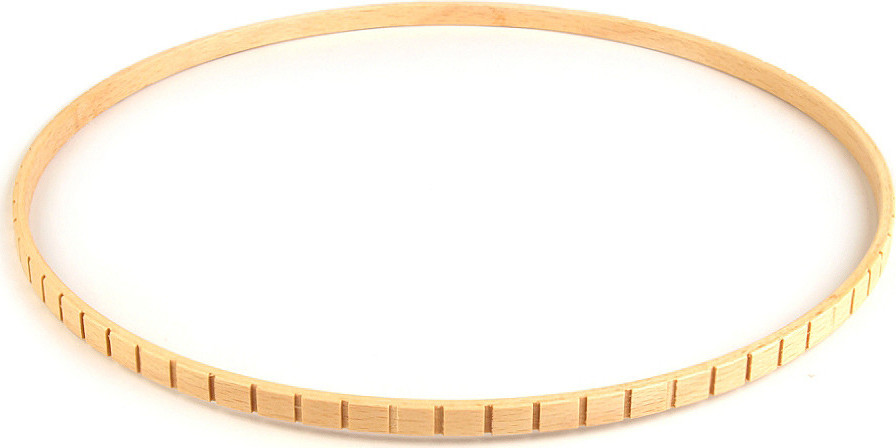 Dřevěný kruh na lapač snů Ø28,5 cm se zářezy Varianta: přírodní sv., Balení: 1 ks