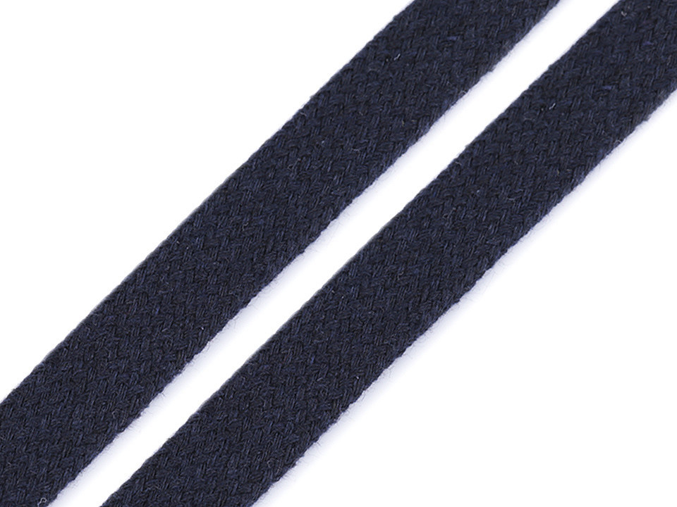Oděvní šňůra plochá / dutinka šíře 11-15 mm Varianta: 4 modrá tmavá, Balení: 10 m