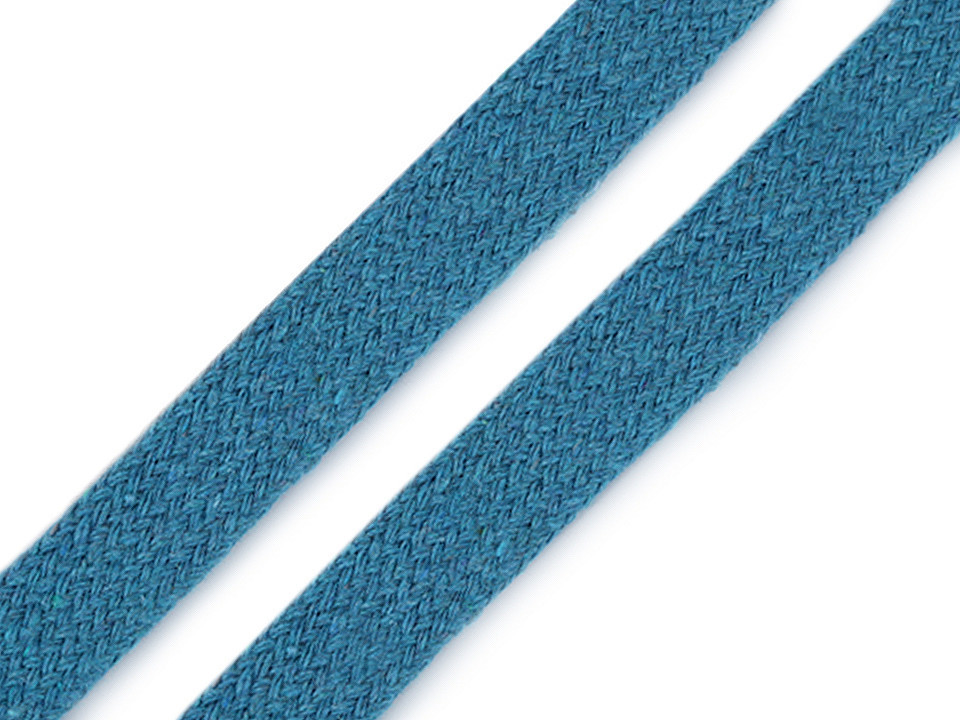 Oděvní šňůra plochá / dutinka šíře 11-15 mm Varianta: 7 modrá, Balení: 10 m