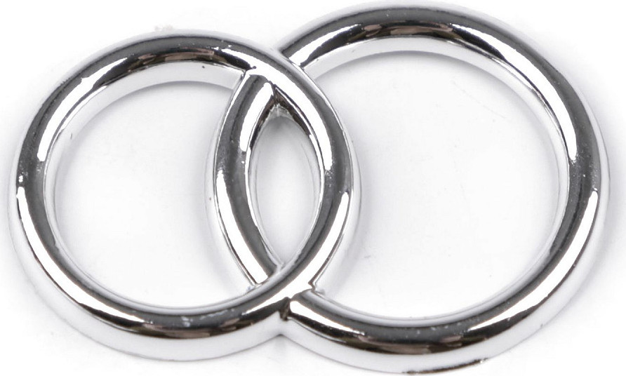 Dekorační prsteny Varianta: 2 stříbrná, Balení: 10 ks