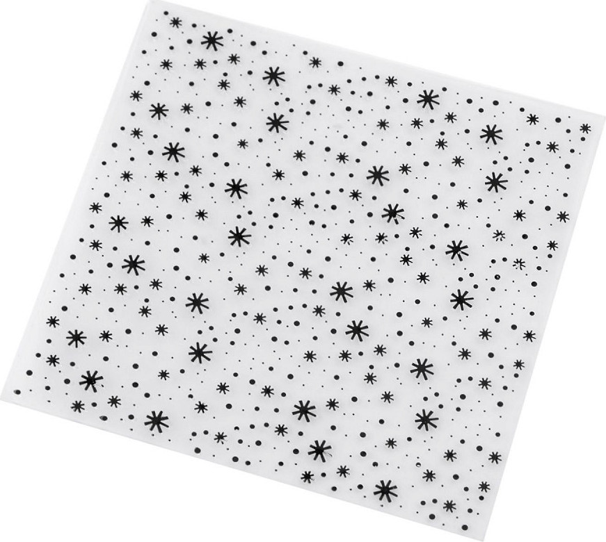 Texturovací šablona na polymerovou hmotu Varianta: 2 transparent hvězdy, Balení: 1 ks