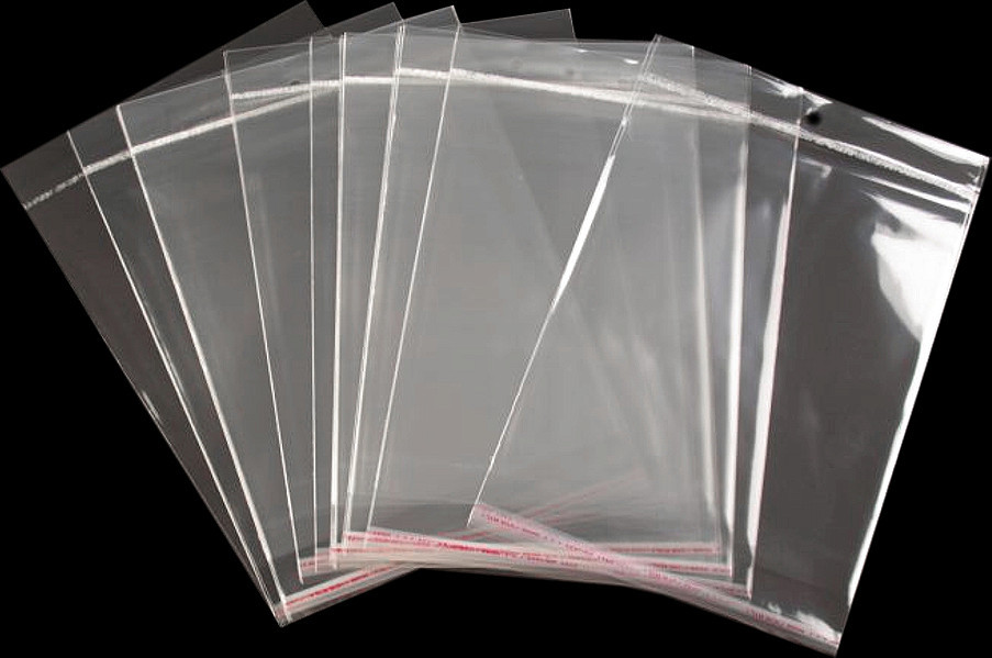 PP sáček s lepicí klopou a závěsem 20x24 cm Varianta: transparent, Balení: 100 ks