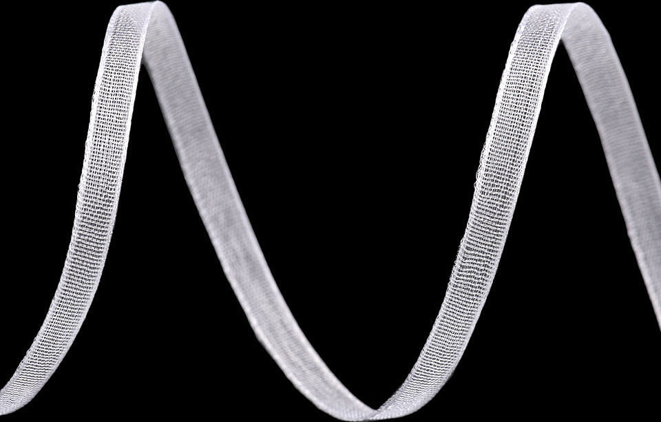 Monofilová stuha šíře 3 mm Varianta: 1 bílá, Balení: 49.5 m