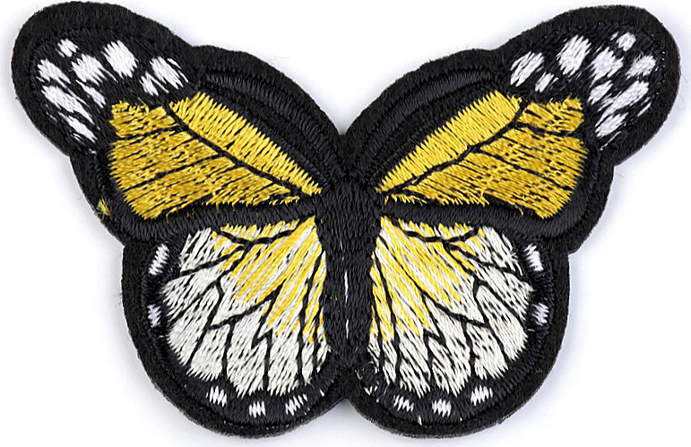 Nažehlovačka motýl Varianta: 1 žlutá světlá, Balení: 10 ks