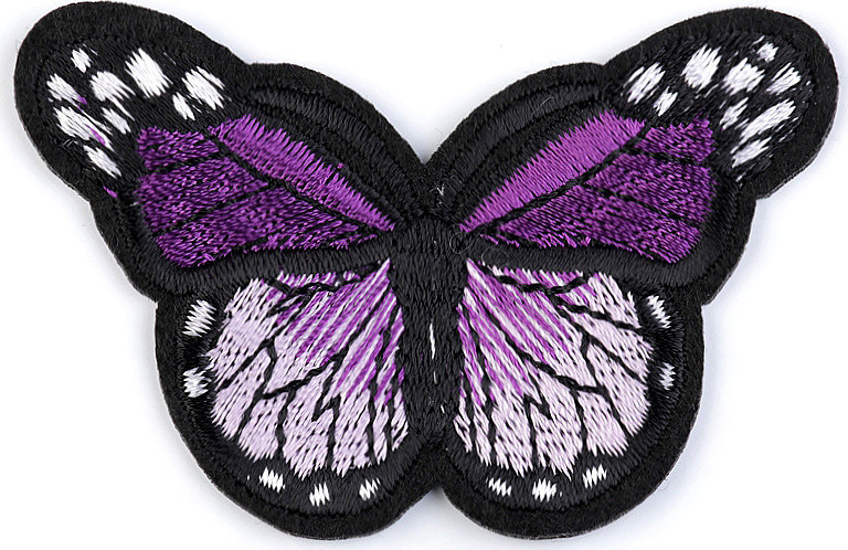 Nažehlovačka motýl Varianta: 7 fialová purpura, Balení: 1 ks