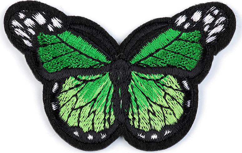 Nažehlovačka motýl Varianta: 8 zelená pastelová, Balení: 1 ks