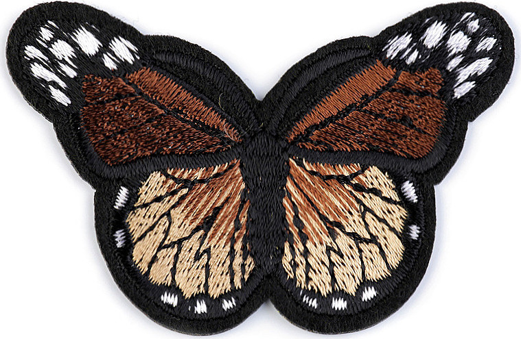 Nažehlovačka motýl Varianta: 11 hnědá světlá, Balení: 1 ks