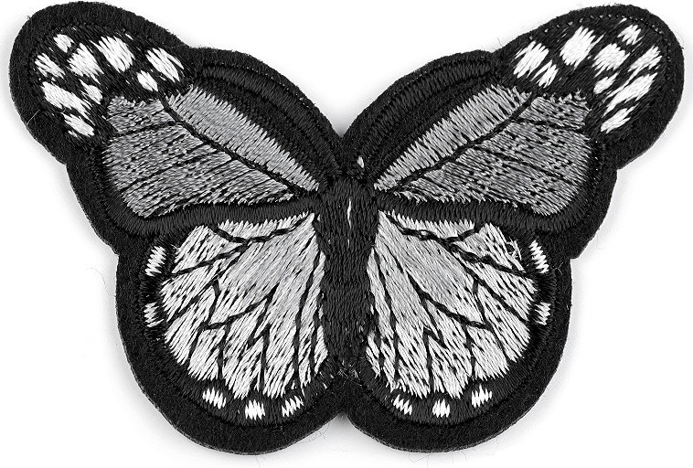 Nažehlovačka motýl Varianta: 12 šedá paloma, Balení: 1 ks
