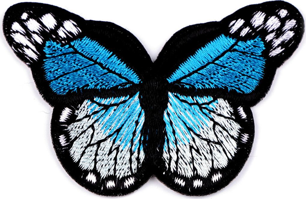 Nažehlovačka motýl Varianta: 9 modrá tyrkys, Balení: 1 ks