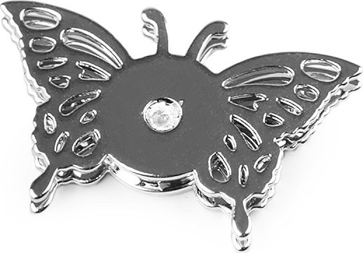 Ozdobné patentky / zapínání motýl Varianta: nikl, Balení: 5 pár