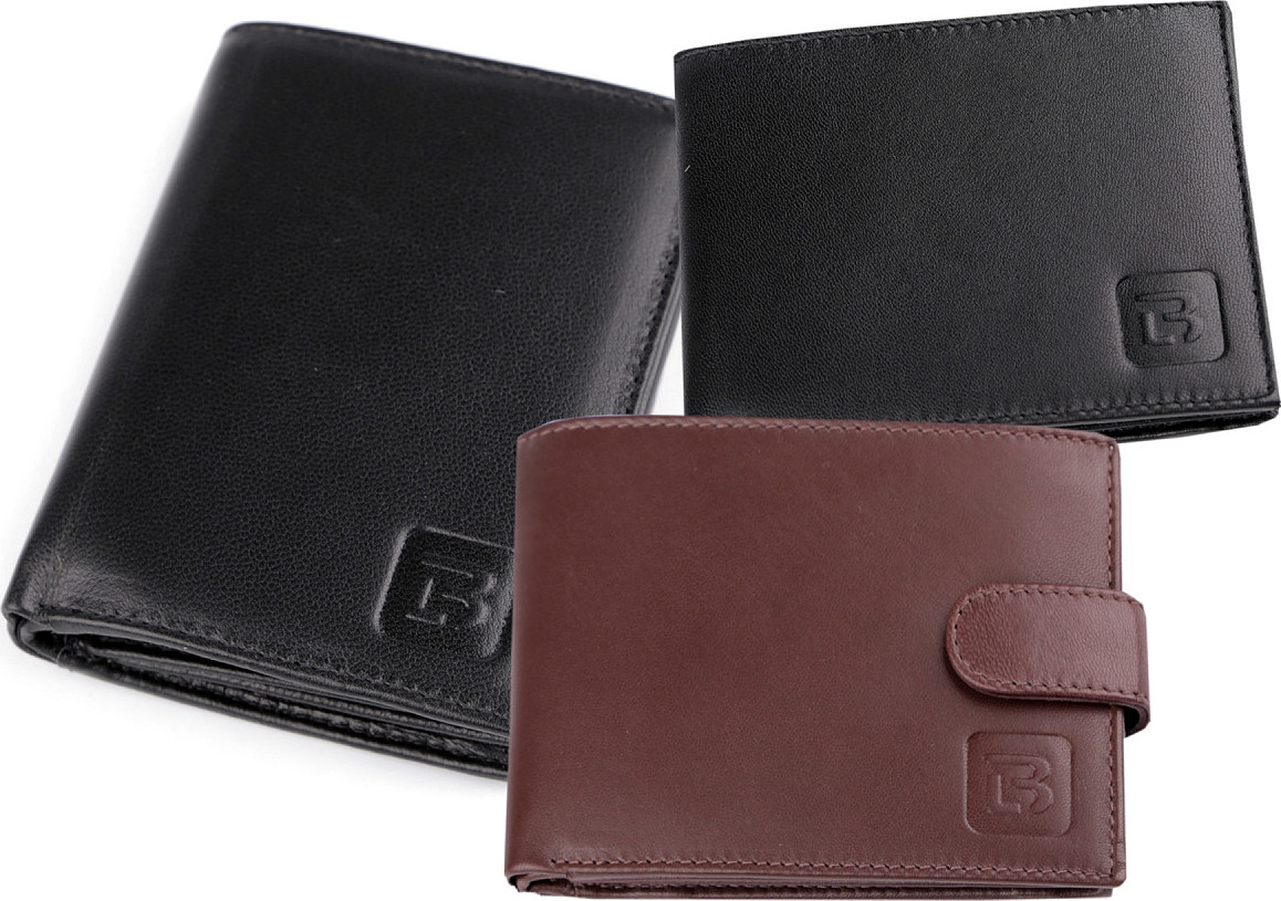 Pánská peněženka kožená Varianta: 1 černá, Balení: 1 ks