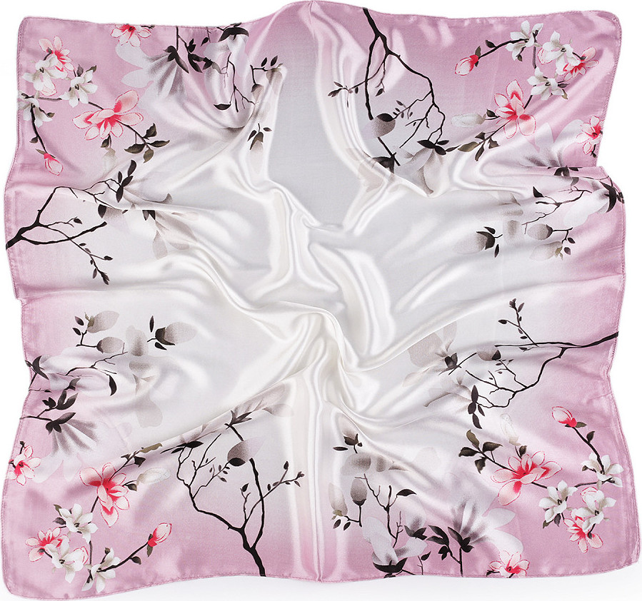 Saténový šátek 55x55 cm Varianta: 42 pink, Balení: 1 ks