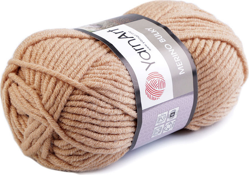 Pletací příze Merino bulky 100 g Varianta: 5 (511) béžová, Balení: 1 ks