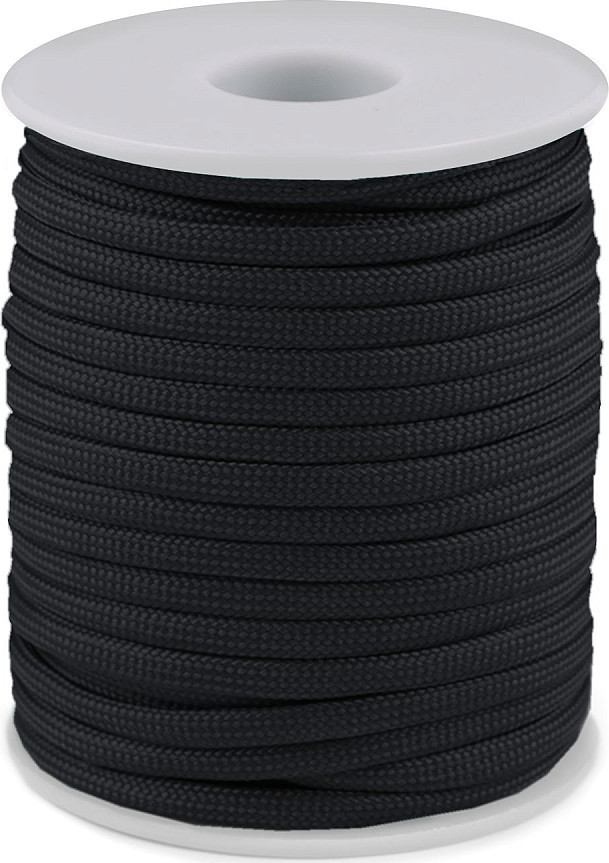 Padáková / oděvní šňůra Ø4 mm Varianta: 11 (39) černá, Balení: 25 m