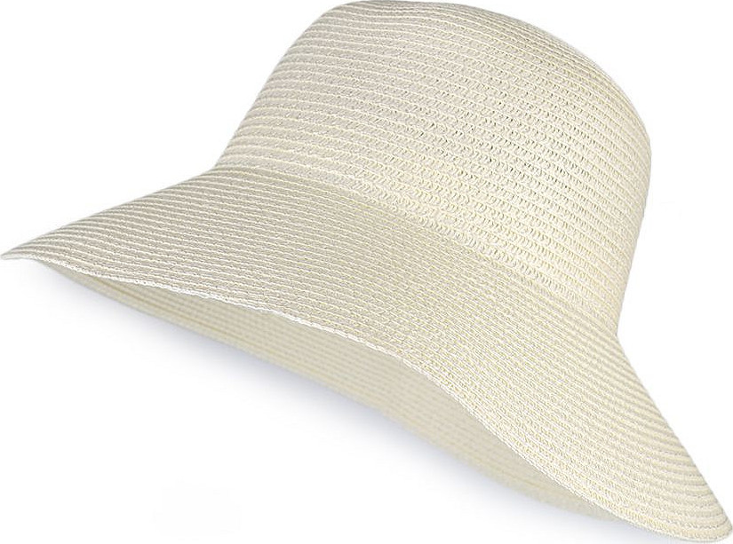 Dámský letní klobouk / slamák k dozdobení Varianta: 1 režná světlá, Balení: 1 ks
