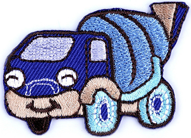 Nažehlovačka nákladní auto, traktor, bagr, vláček, míchačka Varianta: 8 modrá královská míchačka, Balení: 1 ks