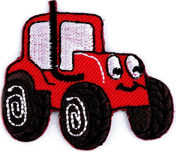 Nažehlovačka nákladní auto, traktor, bagr, vláček, míchačka Varianta: 13 zelená pastelová traktor, Balení: 1 ks