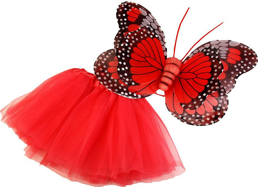 Karnevalový kostým - motýl Varianta: 6 červená, Balení: 1 sada