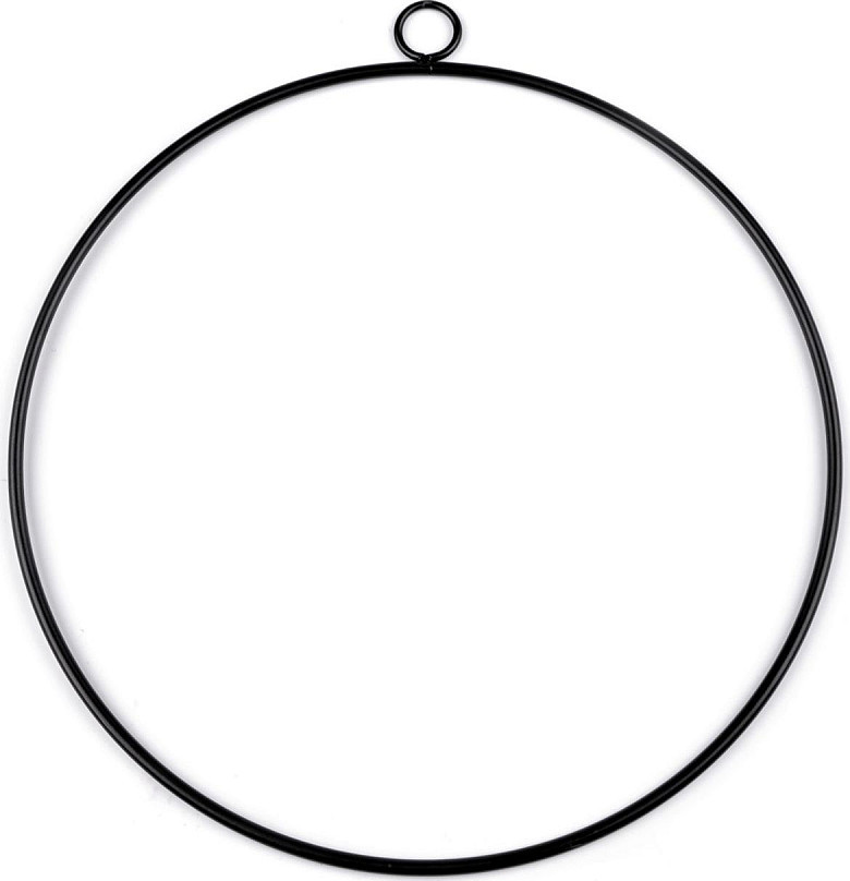 Kovový kruh na lapač snů / k dekorování Ø25 cm Varianta: 3 černá mat, Balení: 1 ks