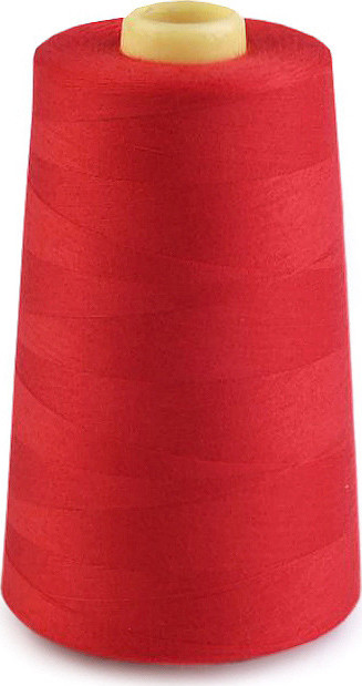 Polyesterové nitě pro overlocky i klasické šití návin 5000 yards PES 40/2 Varianta: 572 Poppy Red, Balení: 1 ks