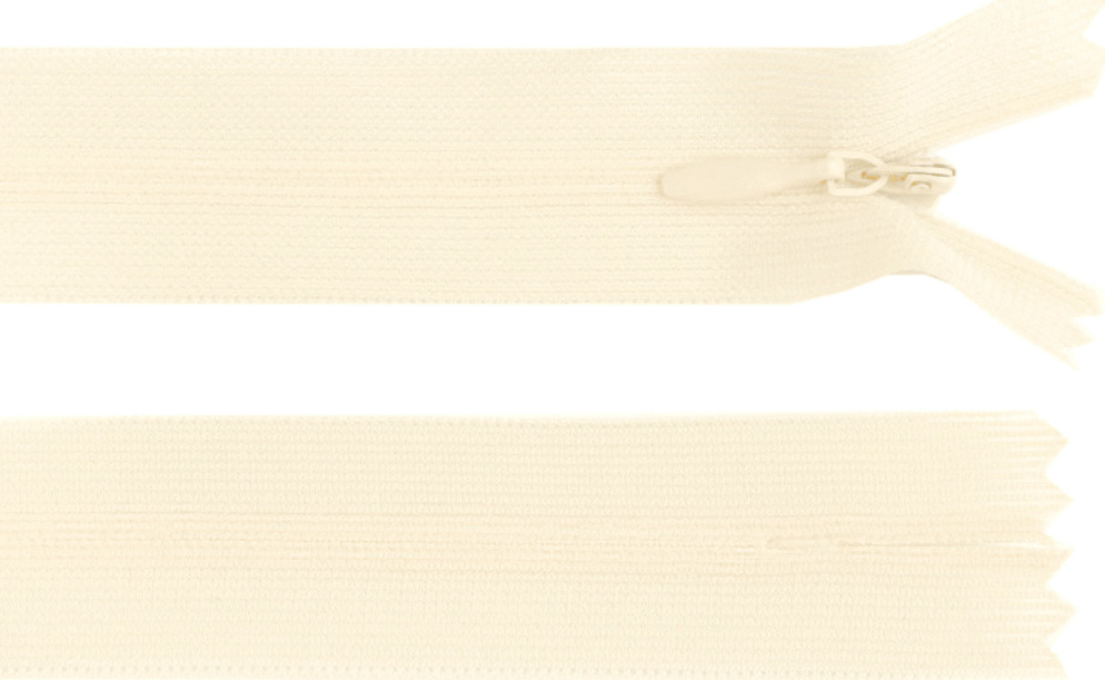 Spirálový zip skrytý šíře 3 mm délka 30 cm dederon Varianta: 306 béžová nejsv., Balení: 1 ks