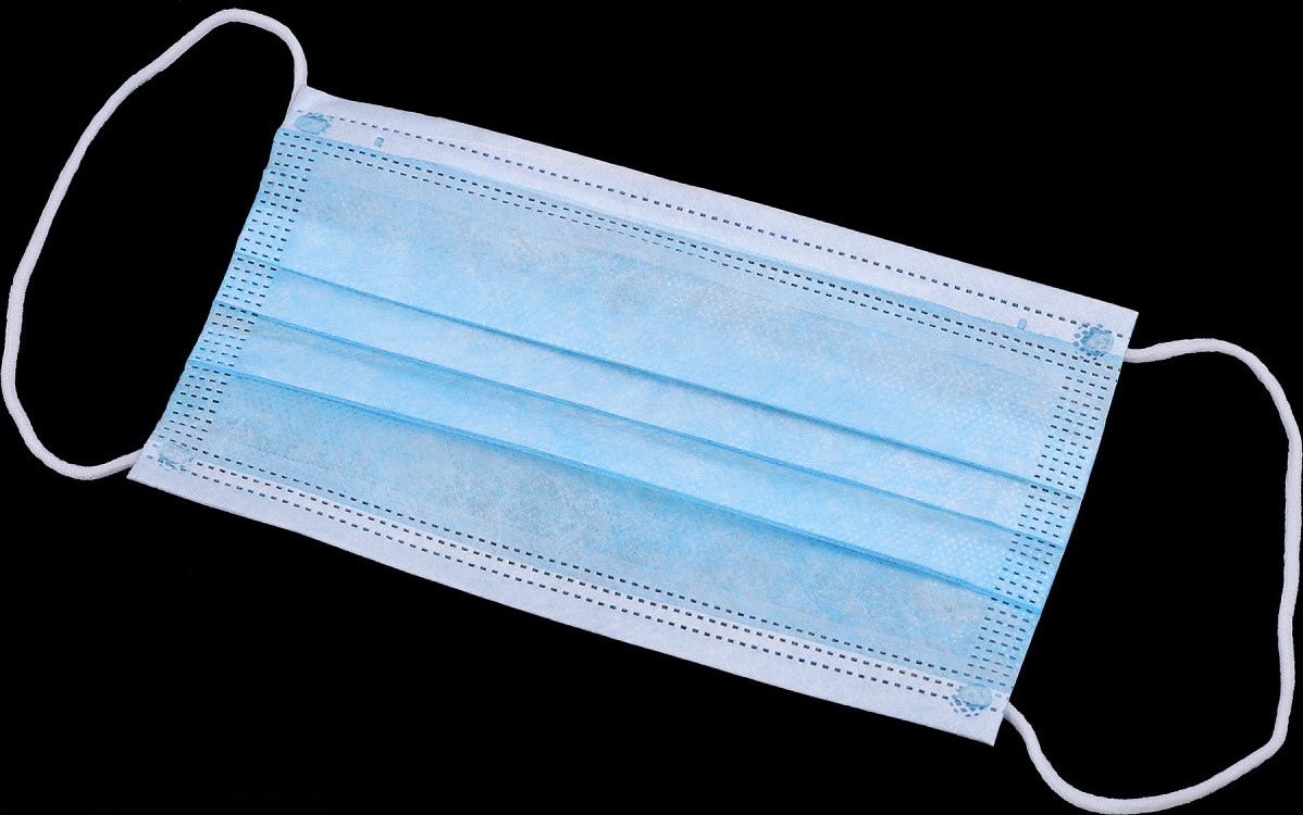 Ochranná rouška z 3vrstvé netkané textilie s výztuží nosu Varianta: modrá světlá, Balení: 50 ks