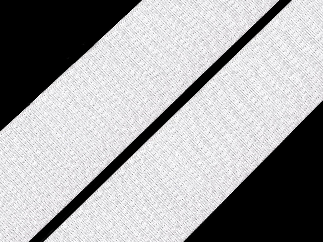 Pruženka hladká šíře 25 mm tkaná Varianta: 2 bílá, Balení: 25 m