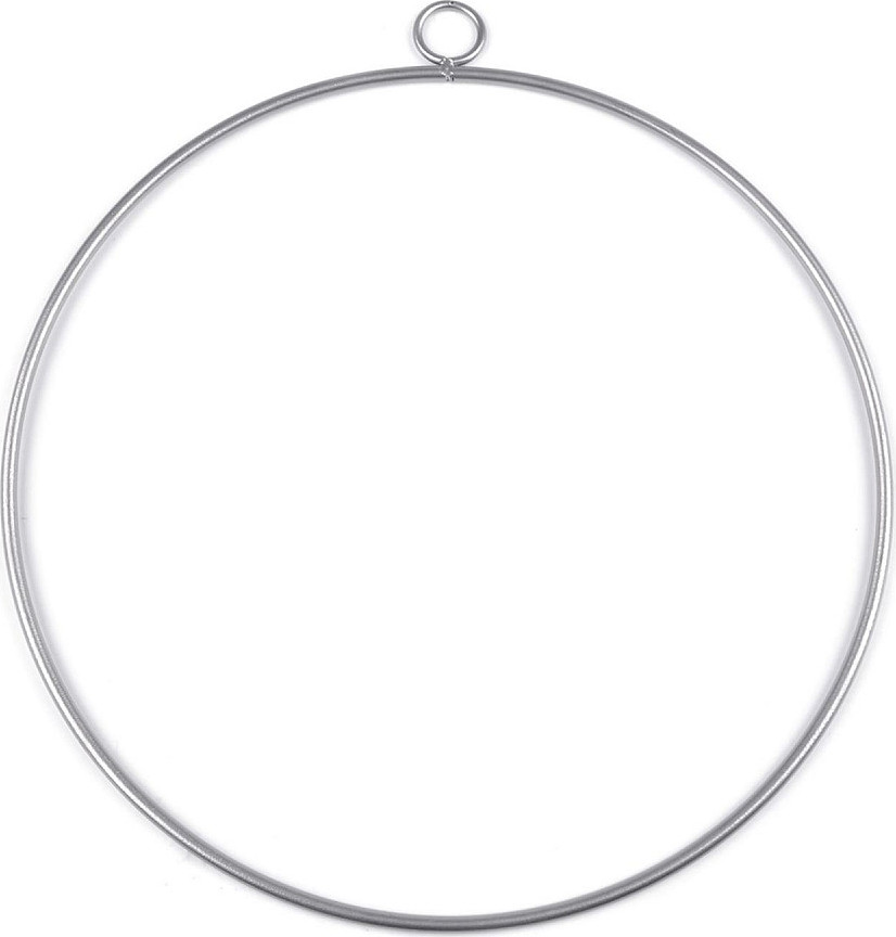 Kovový kruh na lapač snů / k dekorování Ø30 cm Varianta: 3 stříbrná tmavá mat, Balení: 1 ks