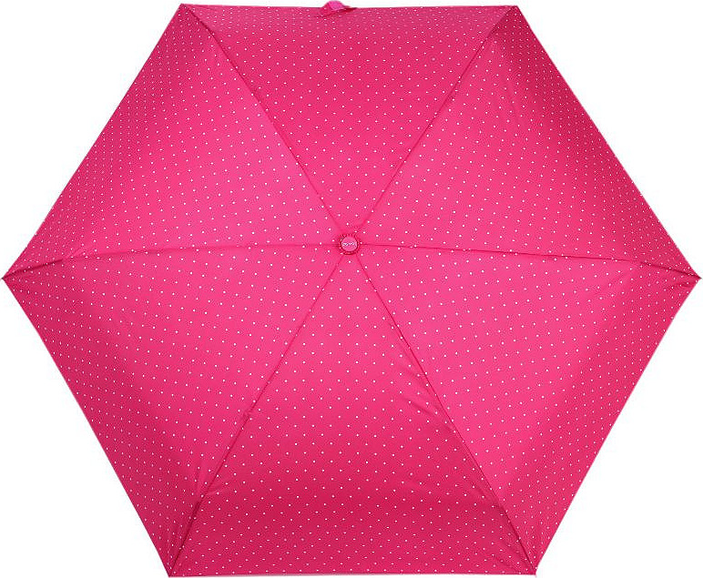 Skládací mini deštník s puntíky Varianta: 1 růžová malinová, Balení: 1 ks