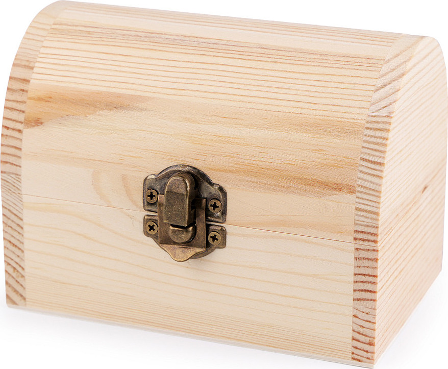 Dřevěná krabička k dozdobení truhla Varianta: přírodní, Balení: 1 ks