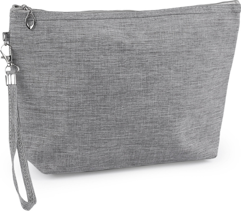 Kosmetická taška / pouzdro textilní 20x30 cm Varianta: 1 šedá žíhaná, Balení: 1 ks