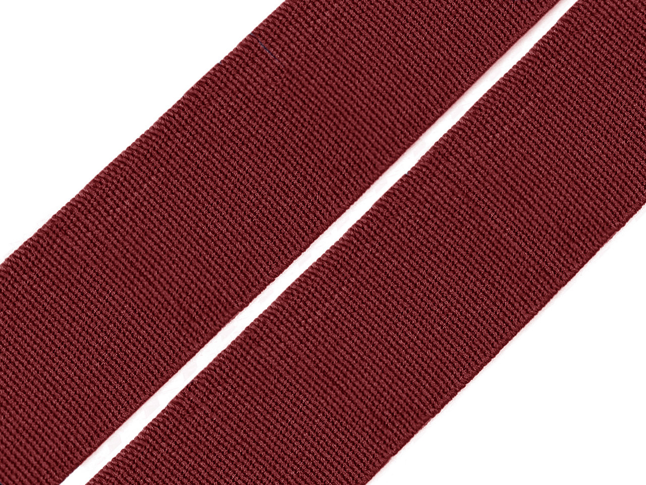 Pruženka hladká šíře 20 mm tkaná barevná Varianta: 7504 bordó sv., Balení: 25 m