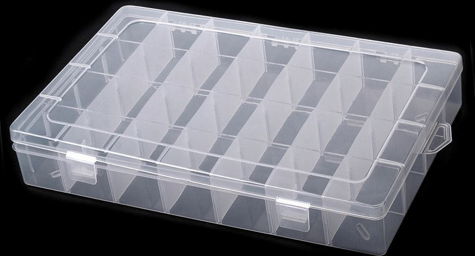 Plastový box / zásobník 21x34x5 cm Varianta: viz foto, Balení: 1 ks