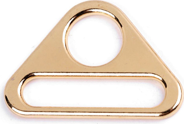 Trojúhelníkový kovový průvlek šíře 31 mm Varianta: 3 zlatá klasik, Balení: 2 ks